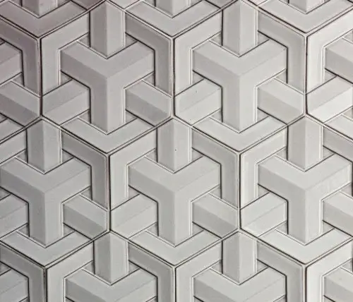 Daniel Ogassian Glazed Ceramic GeoWeave Tiles 
