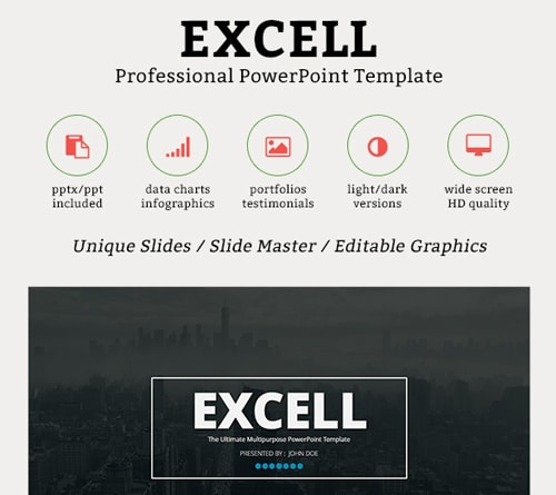 Excell PowerPoint Template