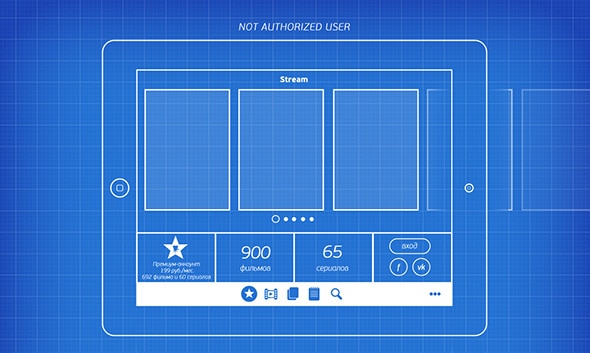 Movies app wireframe