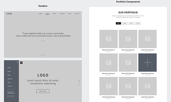 PSD-Web-Design---One-Page-Website-Wireframes