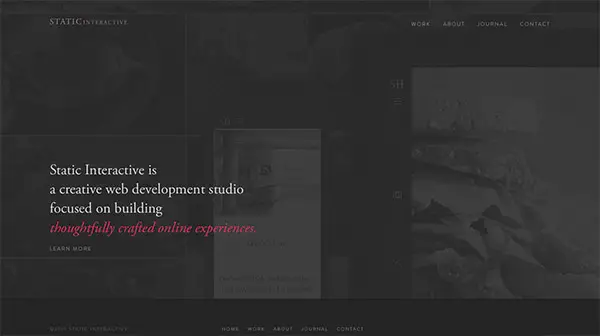 Static Interactive Website Concept Design