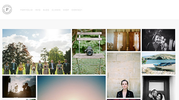 Peachey Photography Grid website