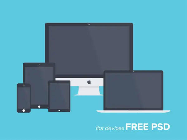 Freebie PSD: Free Flat Devices