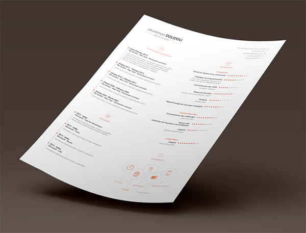 Free Resume Template by Vivien Bocquelet