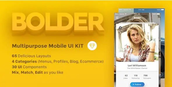 Bolder Mobile UI KIT Sketch