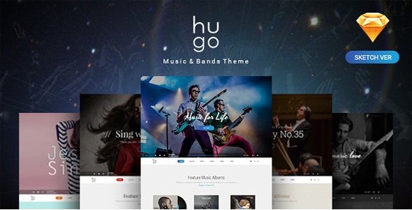 Hugo Music Sketch Templates