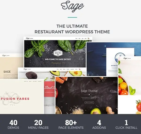Sage – Premium Restaurant WordPress Theme Review