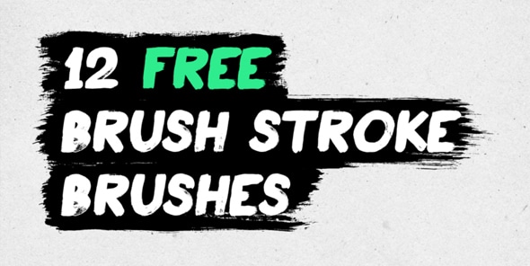 12 Free High Res Dry Brush Stroke Photoshop Brushes