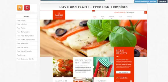 LOVE and FIGHT - Free PSD Template