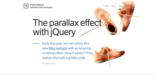 The Parallax Effects With jQuery