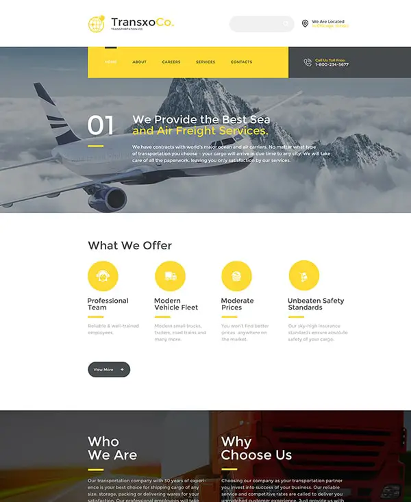 27. 1 html5 template to get your transport company online