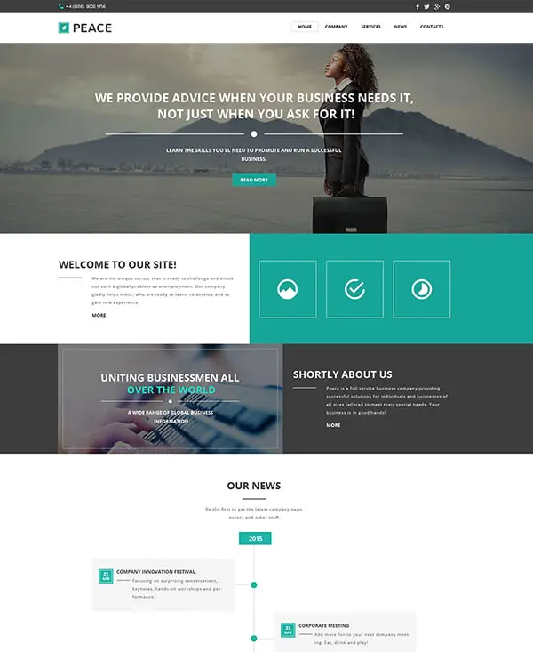 34. 1 business html5 template