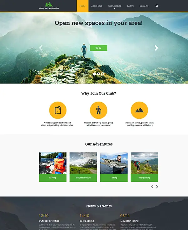 39. 1 html5 template for a sports website