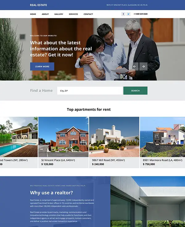 41. 1 real estate html5 template