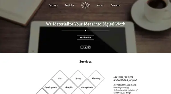 6. free html5 template for your web studio