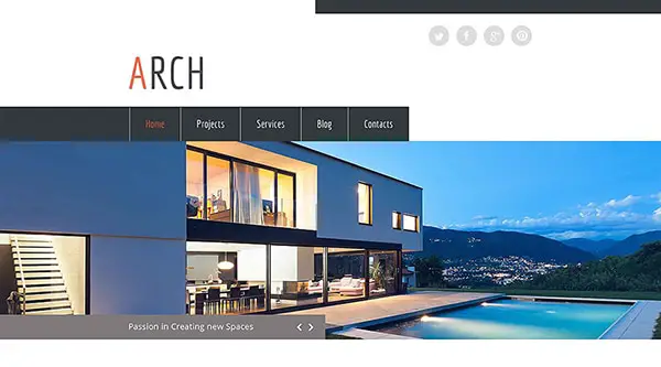 8. free html5 template for an architecture company