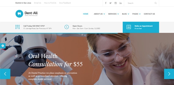  Dental Practice WordPress Theme