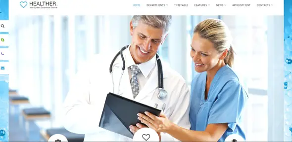 Healther WordPress Theme Medical Website Designs