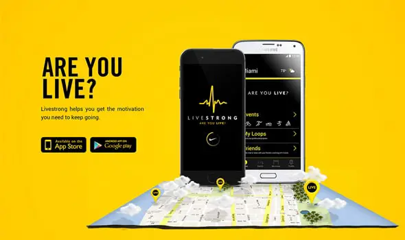 Livestrong App Landing Pages