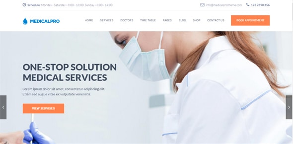 MedicalPro Health Medical WordPress Theme