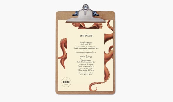 Polpo Menu Design Projects