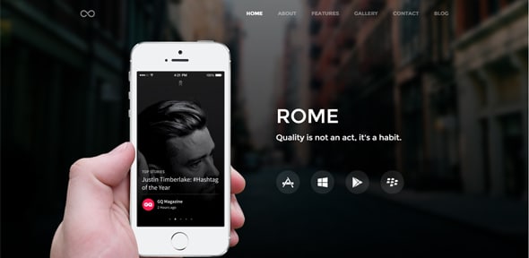 Rome---App-Landing-Page