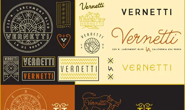 Vernetti Restaurant Identity Projects
