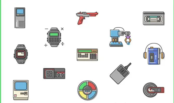 80’s-Gadgets-–-40-Free-Icons