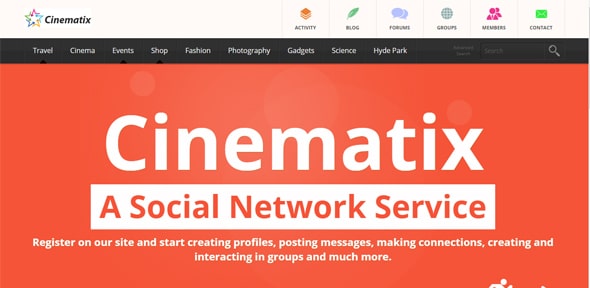 Cinematix - BuddyPress Theme