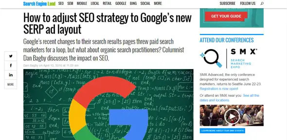 How SEO strategy Google’s SERP ad layout