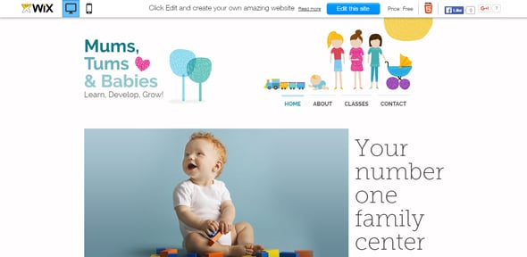 Mom and Baby Center Website Template