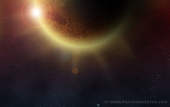 Recreating Solar Eclipse Space Space Photoshop Tutorials