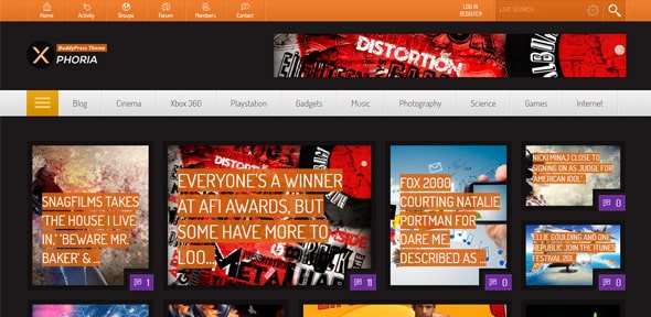 Xphoria - BuddyPress Theme