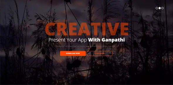 Ganpathi - Responsive App Landing Page WordPress Theme