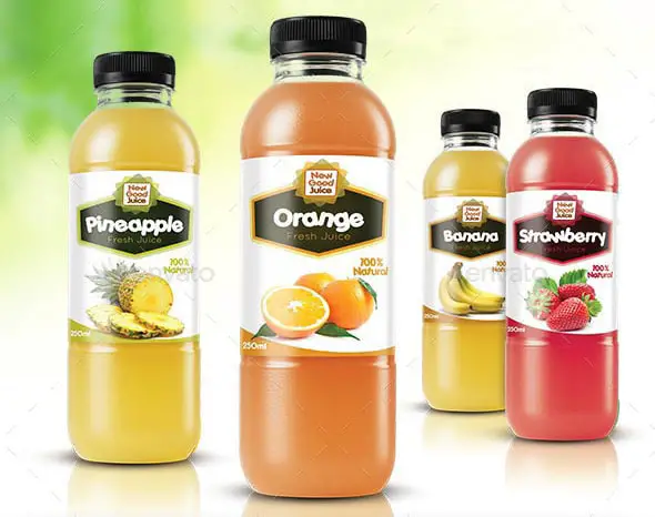 Juice Bottle Label Template Packaging Design Kits