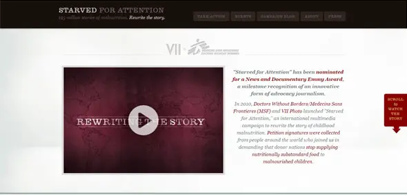 Starved Attention Intro Videos in Web Design