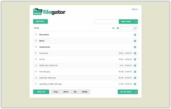 1 FileGator jQuery File Upload Scripts