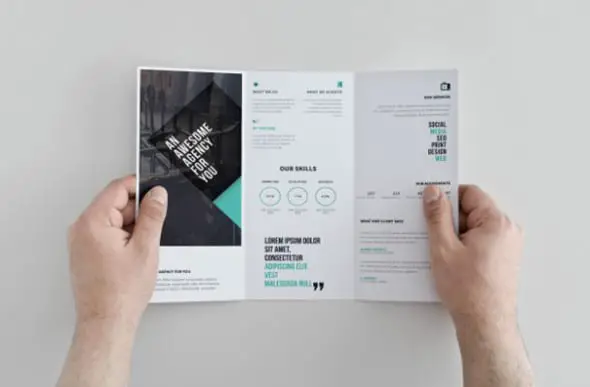 10 Free Tri-Fold PSD Company Brochure Template