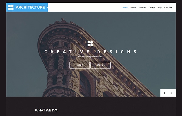 10.Architecture Bootstrap WordPress theme