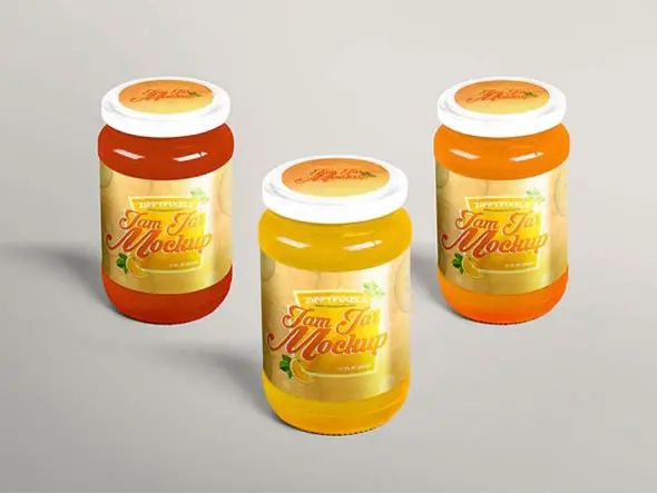 12 Jam Jar free food packaging mockups