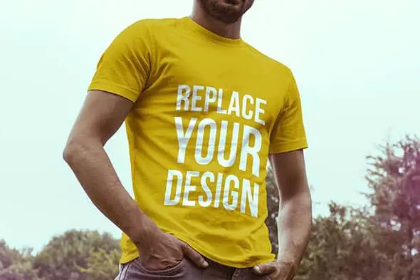 14 Collection of 4 T-Shirt Mockups