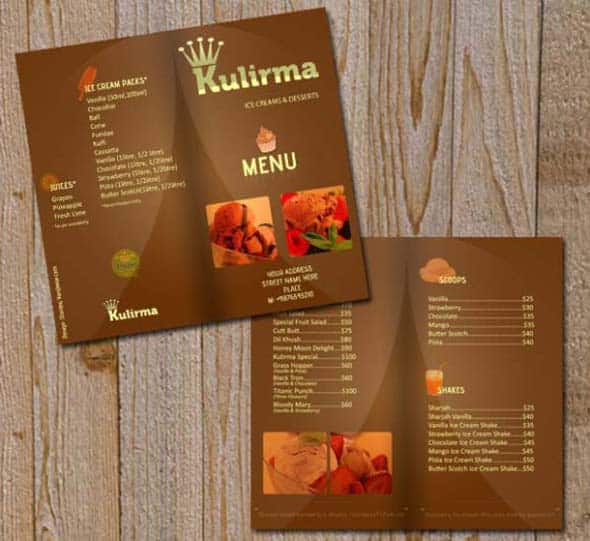 16 Free Bi-Fold Restaurant Brochure Template PSD