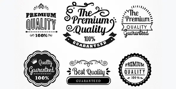 16 Premium Quality Badges
