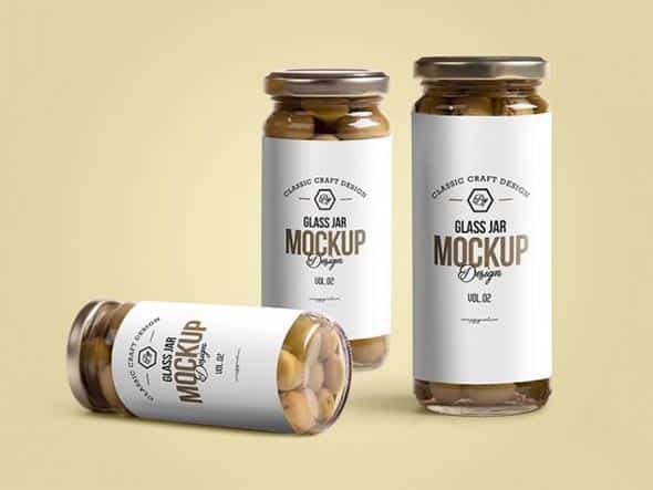 18 Glass Jar Mockup free food packaging mockups
