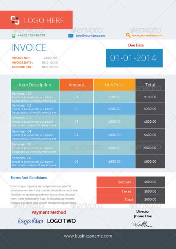 19 Business Invoice Templates