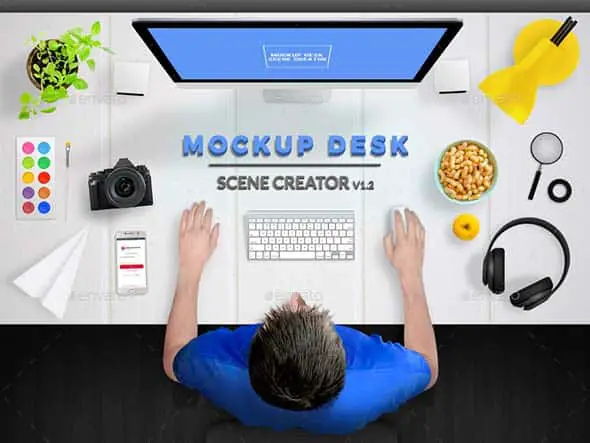 25 Mockup Desk Scene Creator