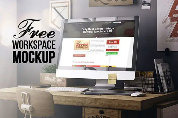  Free Workspace Mock Up