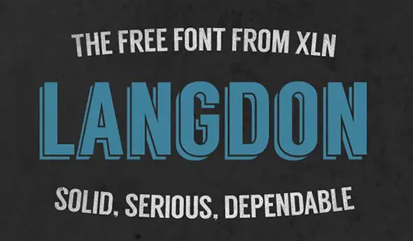 5 Langdon Free All Caps Font