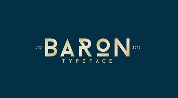 6 Baron Free All Caps Font