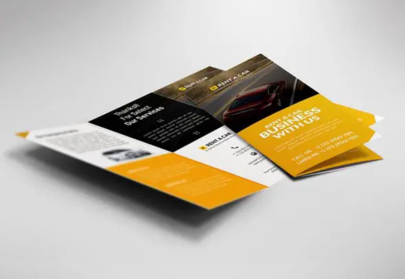 6 Free Tri-Fold Car Dealer and Services Brochure Template PSD